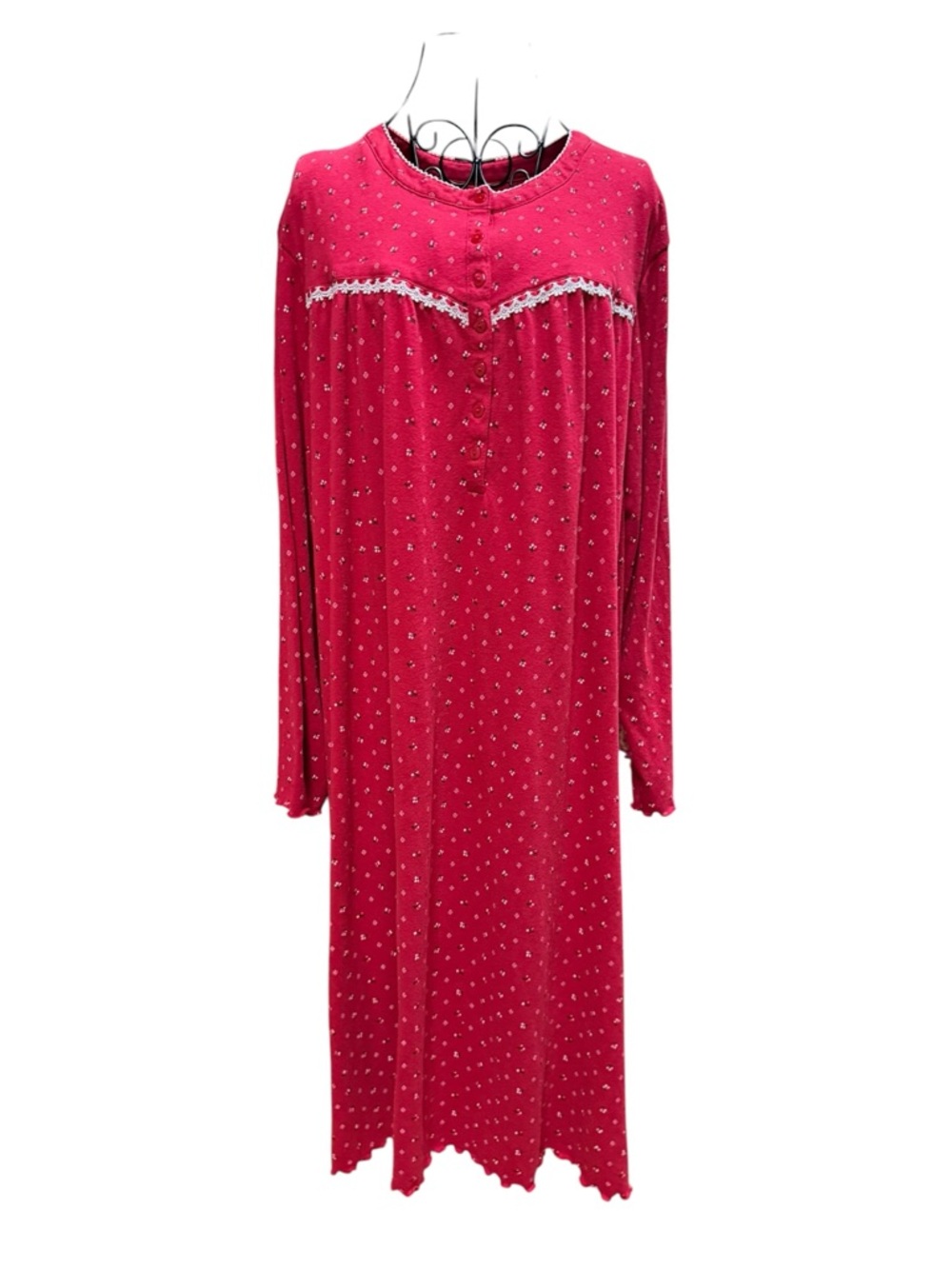 Celestial Dreams Red Nightgown - Cozy Knit 3X